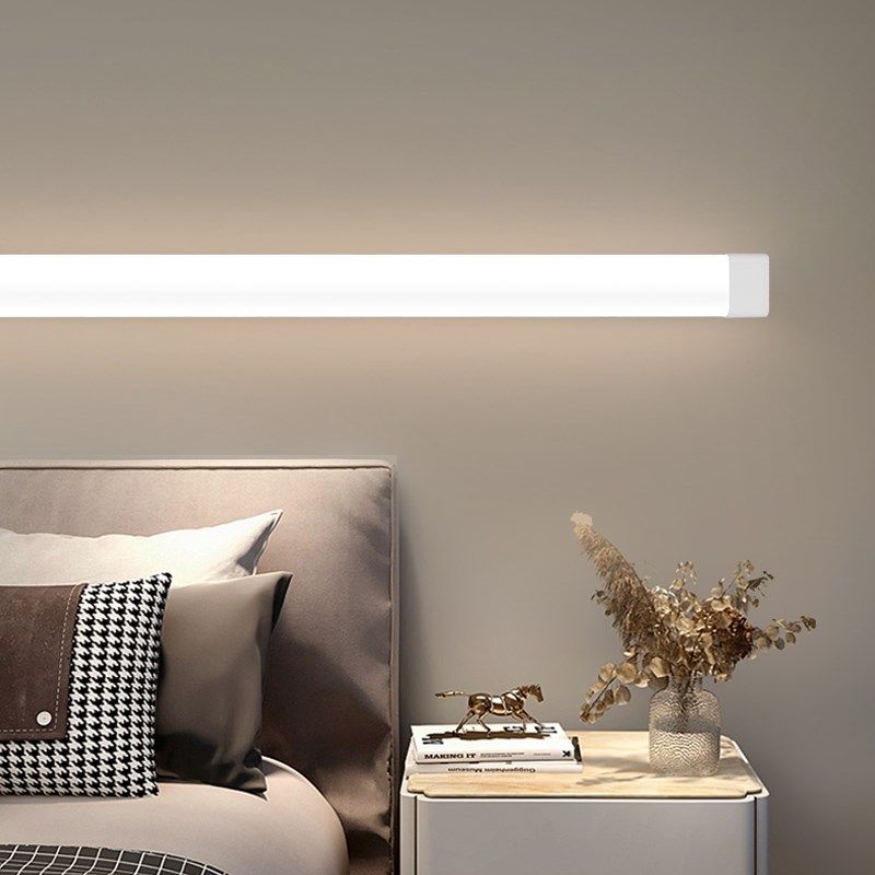 led长条灯T8免安装吸顶商用一体灯管室内插头直插式超亮照明灯