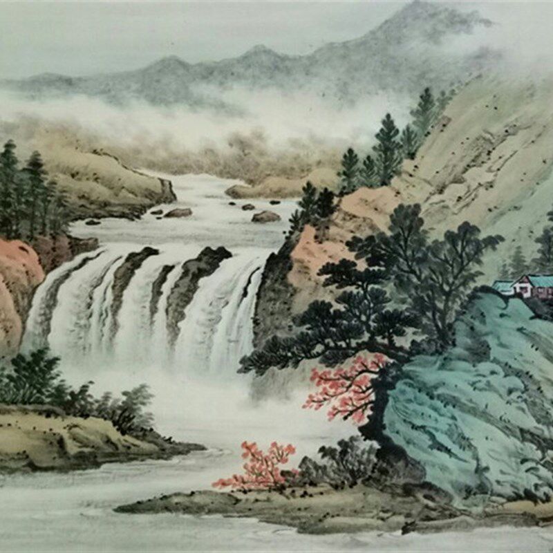 年份近期 泾县小岭国海宣纸 徽记牌 绿阳宣 四尺六尺山水创作专用