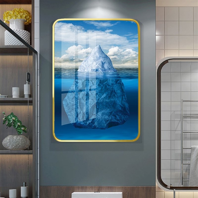 北欧简约小清新绿植花卉装饰画轻奢客厅玄关壁挂画浴室卫生间饰画