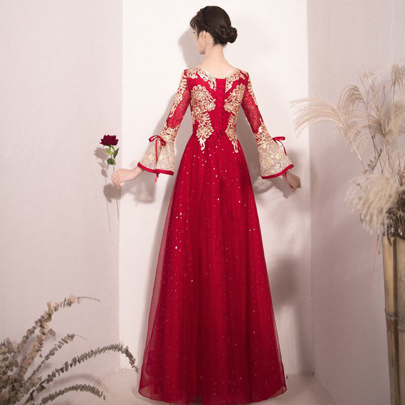 2024新款中式结婚服敬酒服小个子孕妇遮肚子红色晚礼服秀禾服订婚