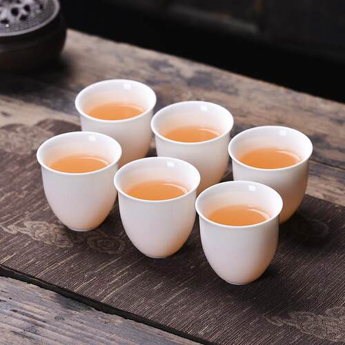羊脂玉瓷单杯茶杯陶瓷品茗杯茶盏白瓷功夫茶杯茶配件泡茶器茶杯