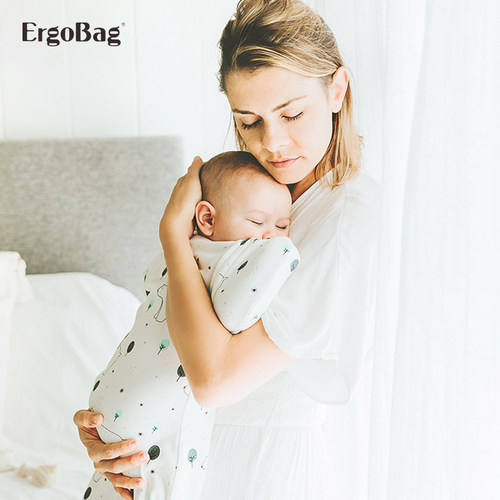 ergobag新生婴儿投降式防惊跳睡袋春秋冬款宝宝襁褓神器四季通用