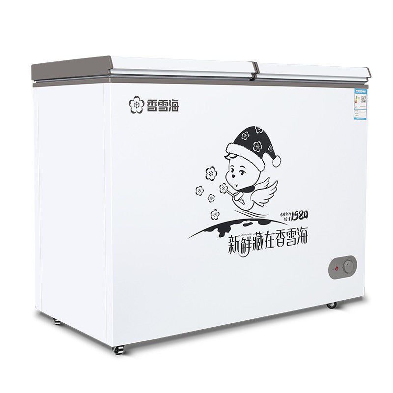 香雪海铜管新款商用冷冻冷藏保鲜食品单温直冷家用顶开门双温冰柜