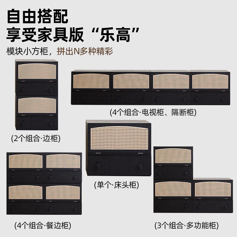 爱必居实木书柜书架橡木纹理落地置物架自由组合储物柜书房收纳柜