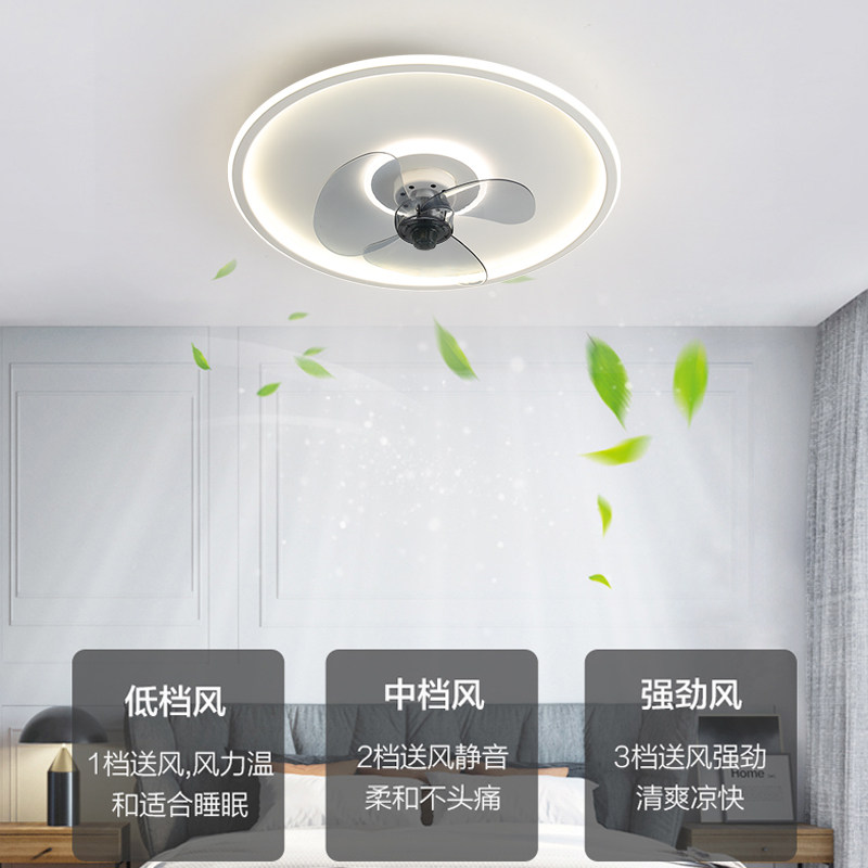 风扇灯吸顶吊扇灯简约客厅2024隐形儿童卧室餐厅遥控器一体电扇灯