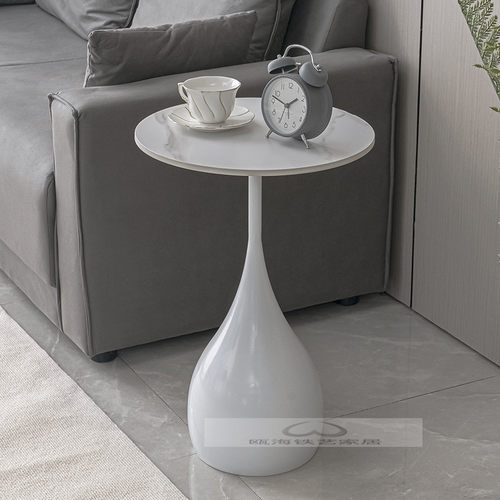 沙发边几小户型极简轻奢床头小圆桌客厅迷你岩板茶几北欧网红角几