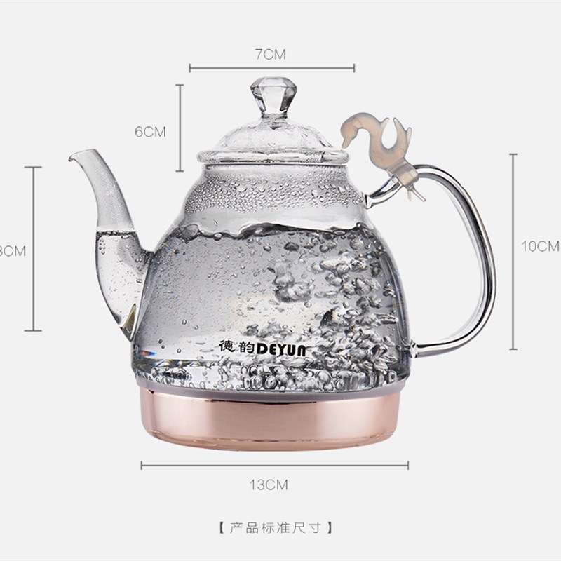 德韵配件玻璃盖子608/708/968电热水壶玻璃盖子耐高温煮水壶盖子