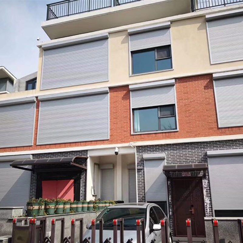 欧式室外遮阳电动卷帘窗帘 遥控升降 隔热铝合金 百叶帘 防盗窗