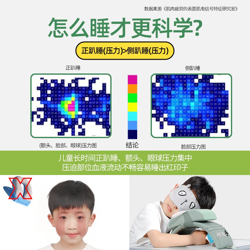 庆北小学生午睡枕趴睡枕桌上教室专用卡通午休枕头睡觉神器趴趴枕
