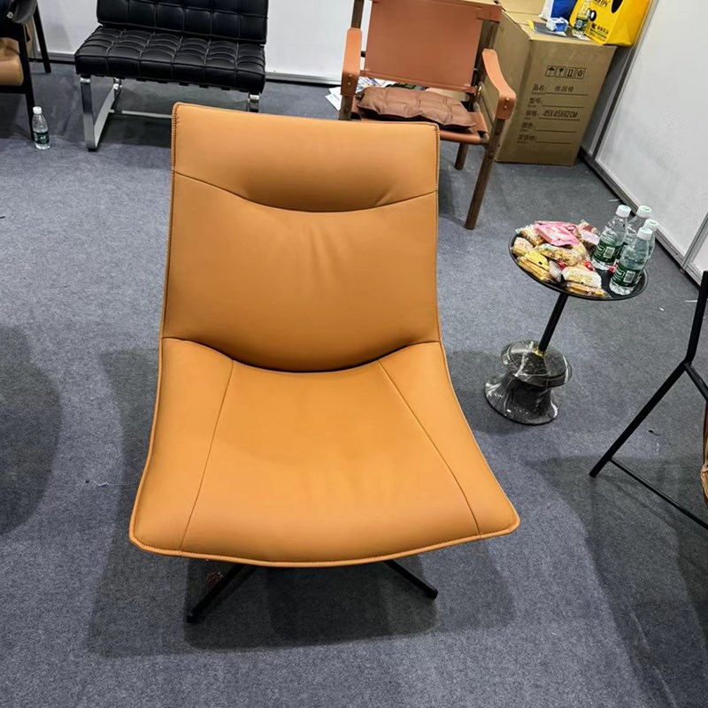 客厅单人沙发椅意式极简旋转单椅卧室轻奢单人椅转椅阳台休闲椅子