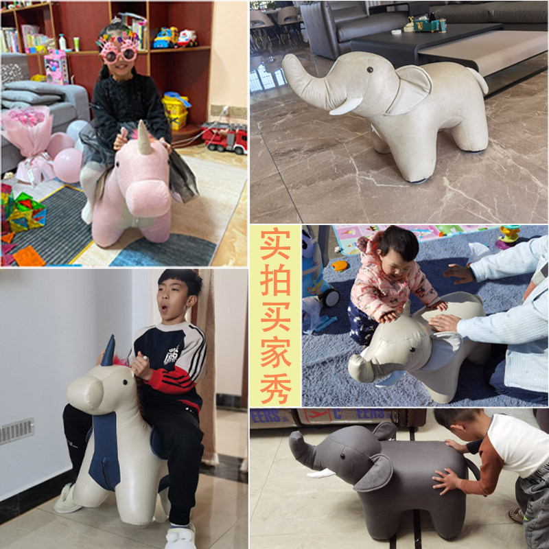 长颈鹿动物凳子创意大象板凳椅子宠物皮质轻奢座椅坐凳客厅换鞋凳