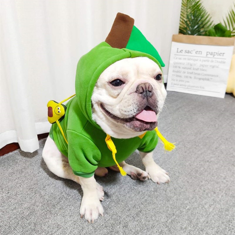 法斗衣服狗狗秋冬季装加厚水果卫衣中小型犬泰迪巴哥柯基保暖加绒