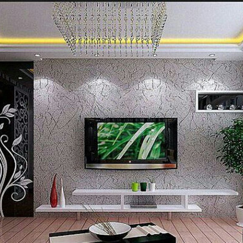 可来图定制武汉艺术玻璃烤漆电视背景墙桌面黑底白树简约风送钢化