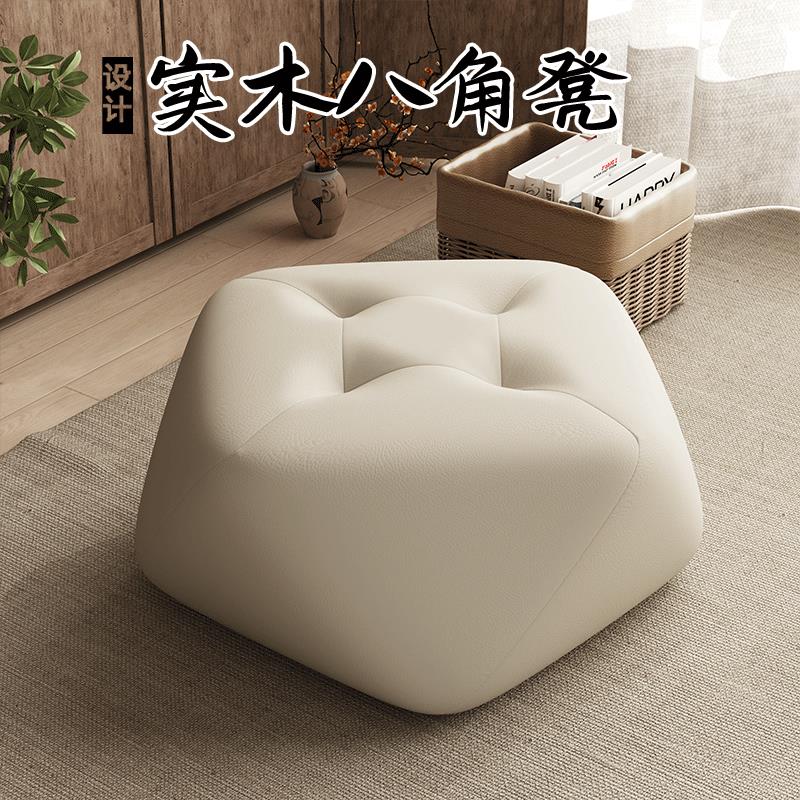 实木小凳子矮凳八角换鞋凳入户门家用客厅沙发凳卧室衣帽间小板凳