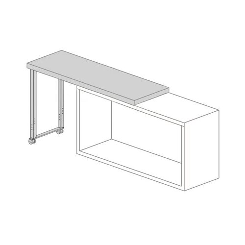 餐桌台面侧拉旋转伸缩厨房中岛台滑轨书桌可推拉隐藏轨道五金配件