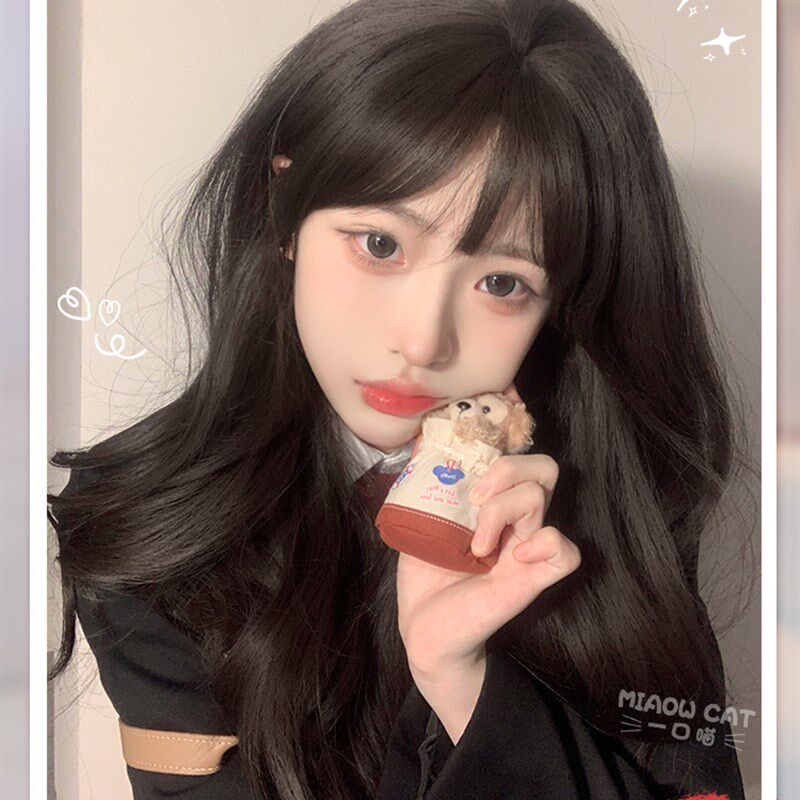 一口喵假发女日常长发lolita新款甜美自然逼真网红jk全头套式假发