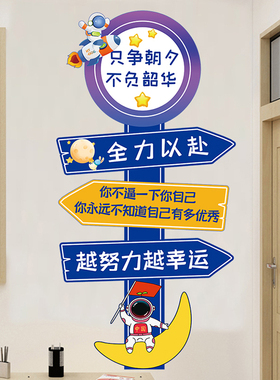 初高中班级文化墙装饰教室布置黑板报学生励志标语墙贴画海报贴纸