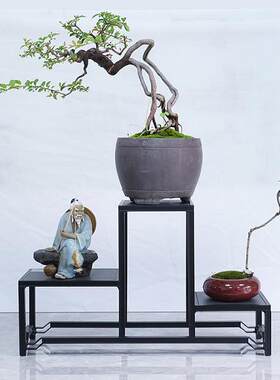 铝合金古典两层小品架中式室内户外阳台桌面盆艺花几茶具盆栽支架