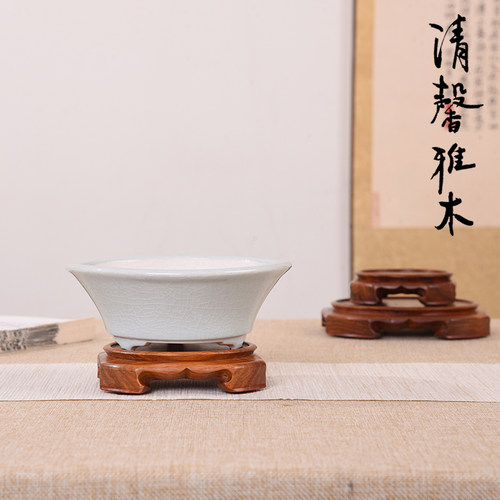 实木底座花梨整木雕刻玉器佛像紫砂茶壶花瓶花盆微型盆景茶杯底座
