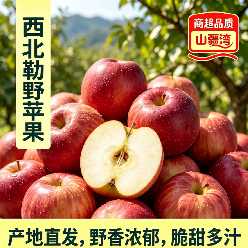 山疆湾云南西北勒野苹果5斤直发