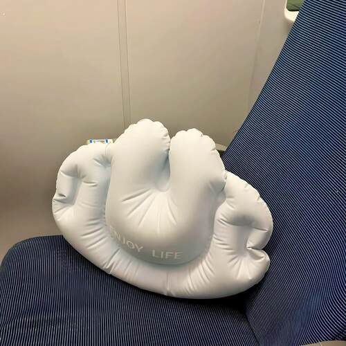 【高铁出行好物】充气云朵枕腰靠便携可折叠旅行枕长途乘车旅行