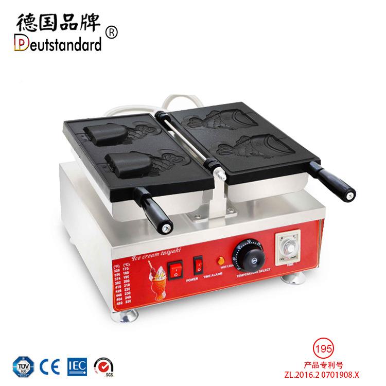 用电美食休闲小CJG吃开商口眯眼冰淋鲷鱼烧设备淇夹心热雪糕机煎