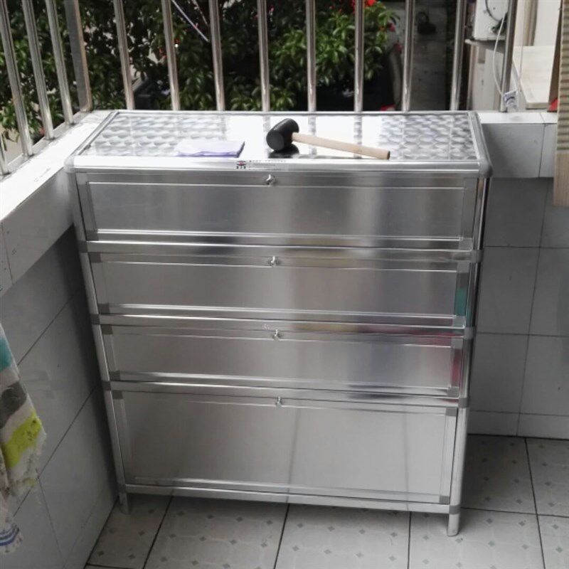 包邮致力加厚不锈钢鞋柜阳台铝合金鞋柜防水防晒不锈钢室外鞋柜架