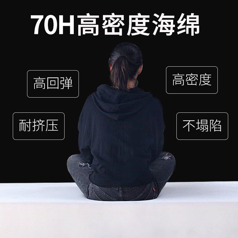 沙发垫海绵定做加硬70H高密度布艺靠垫红实木沙发座垫子定制尺寸