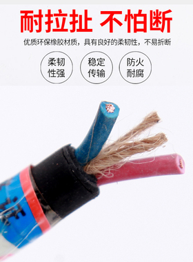 国标YC/YZ橡套软电缆2芯3芯1.0 1.5 2.5 4 6平方纯铜橡胶套软电缆