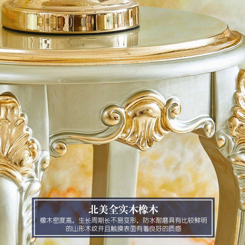 欧式实木花架 美式 奢华别墅多层落地花盆架子木制盆景架室内花架