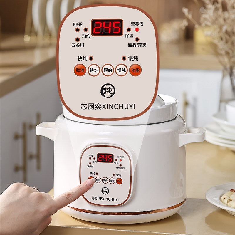 全自动电炖锅养生煲汤炖汤锅熬粥汤锅煮粥神器电砂锅陶瓷家用插电