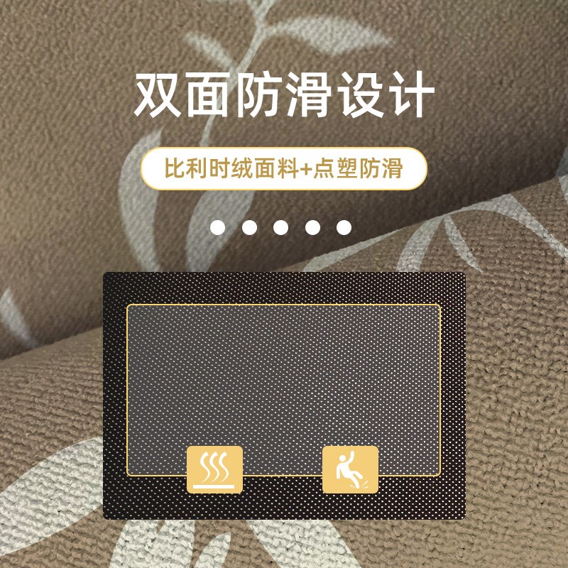 高端门口脚垫入户门地垫别墅进户门家用客厅垫地毯禅意竹子入门垫