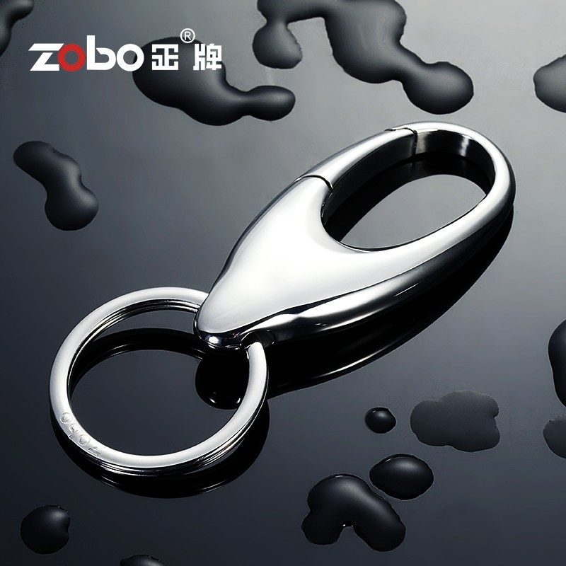高档不锈钢钥匙扣男士女汽车钥匙链圈环挂件金属个性创意刻字宝马