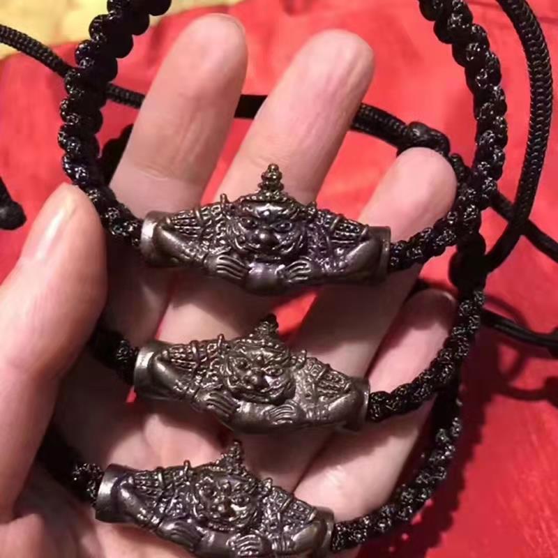 泰国饰品 佛系牌 真品 特色手工艺品 手绳手链 椰壳糊糊手环 黑色