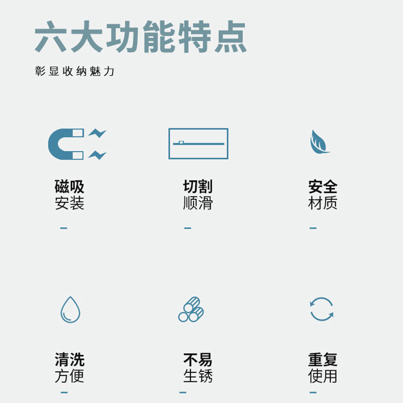 厨房冰箱置物架磁吸冰箱侧面挂架家用多层多功能切割保鲜膜收纳架