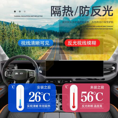 24款北京BJ40专用避光垫仪表中控台防晒遮阳改装件车内装饰北汽新