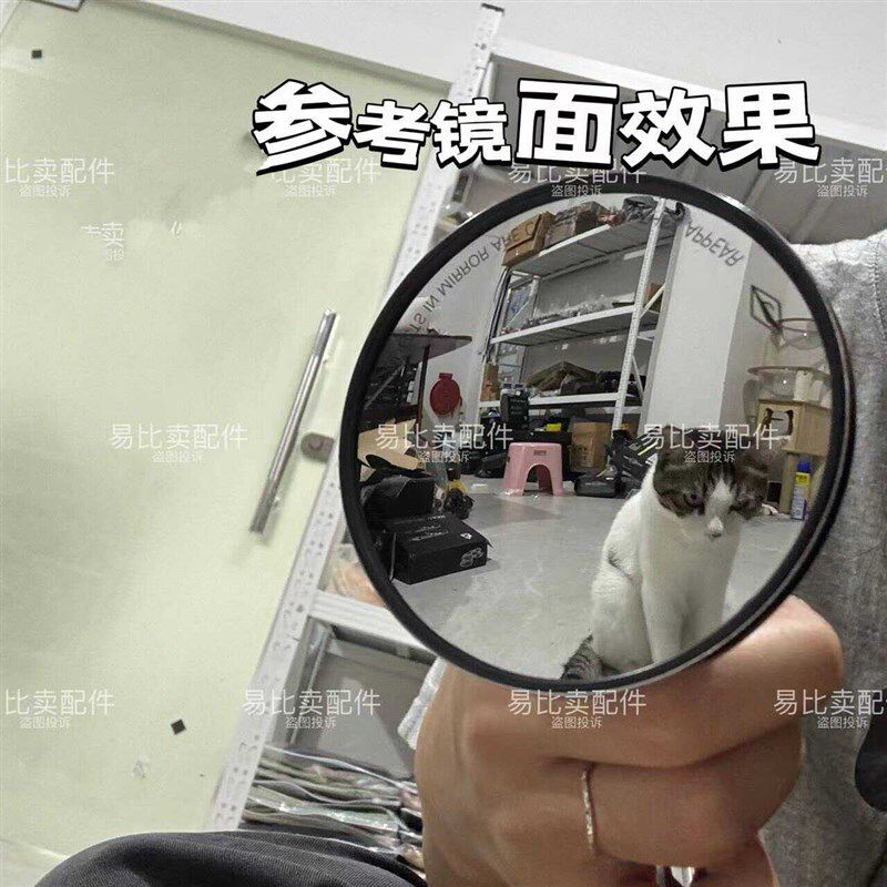 电动摩托车后视镜复古风反光镜大视野凸面电镀银倒车圆镜改装通用