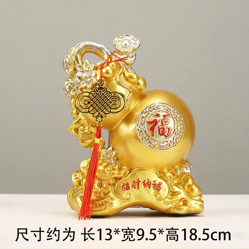紫色葫芦摆件搬家入宅装饰品乔迁新居客厅酒柜桌面招财玄关摆件礼