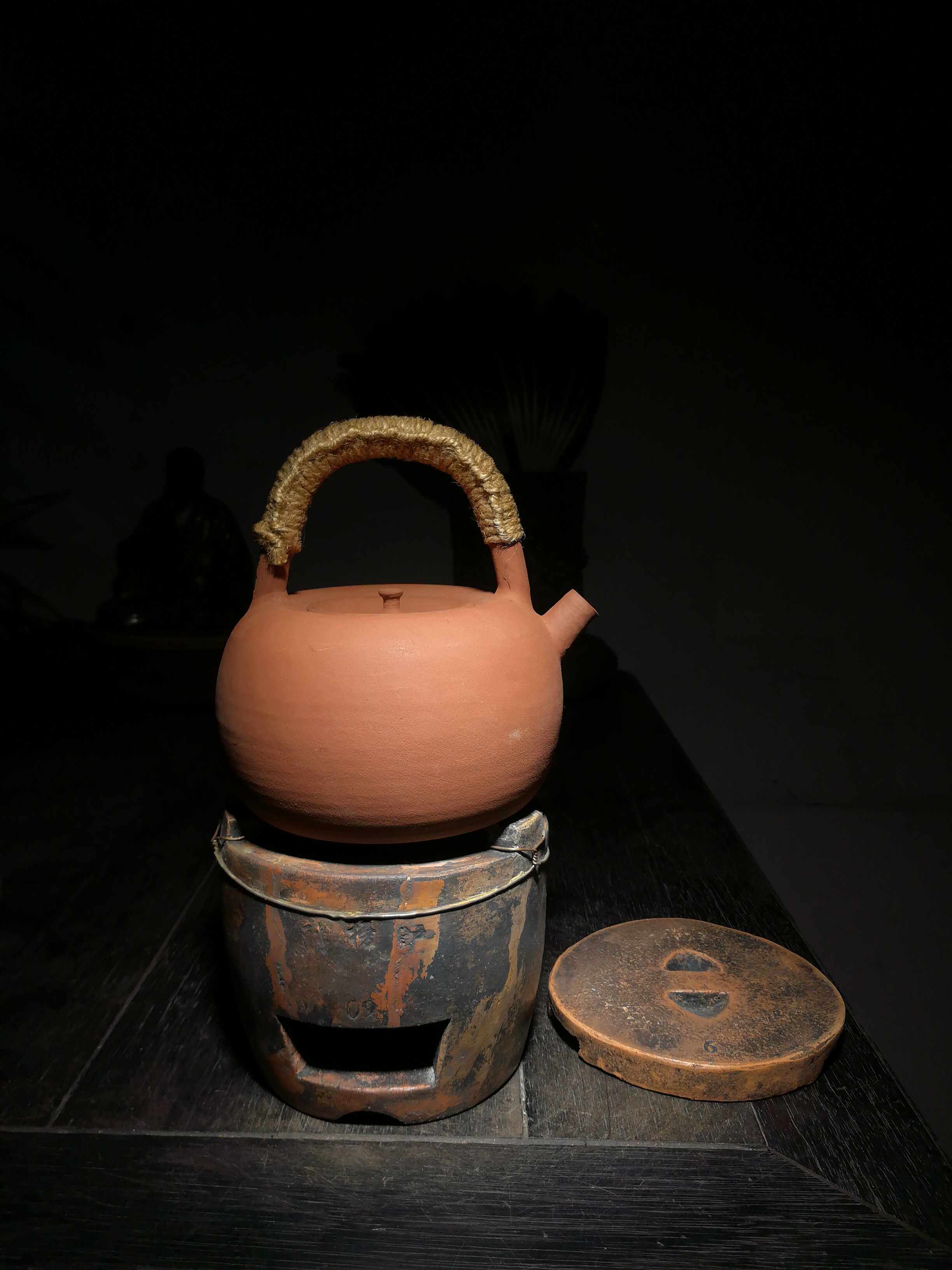 砂铫红泥薄锅仔手工煮水壶玉书煨提梁煮茶壶文房茶道茶具禅意包邮