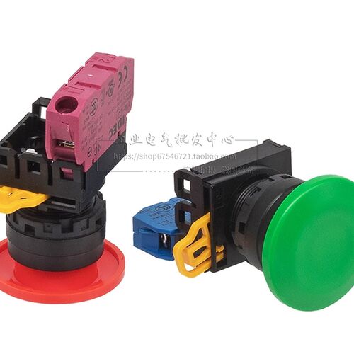 IDEC和泉大头按钮开关YW-E01 YW1B-M4E10G 蘑菇头 22MM 自复位