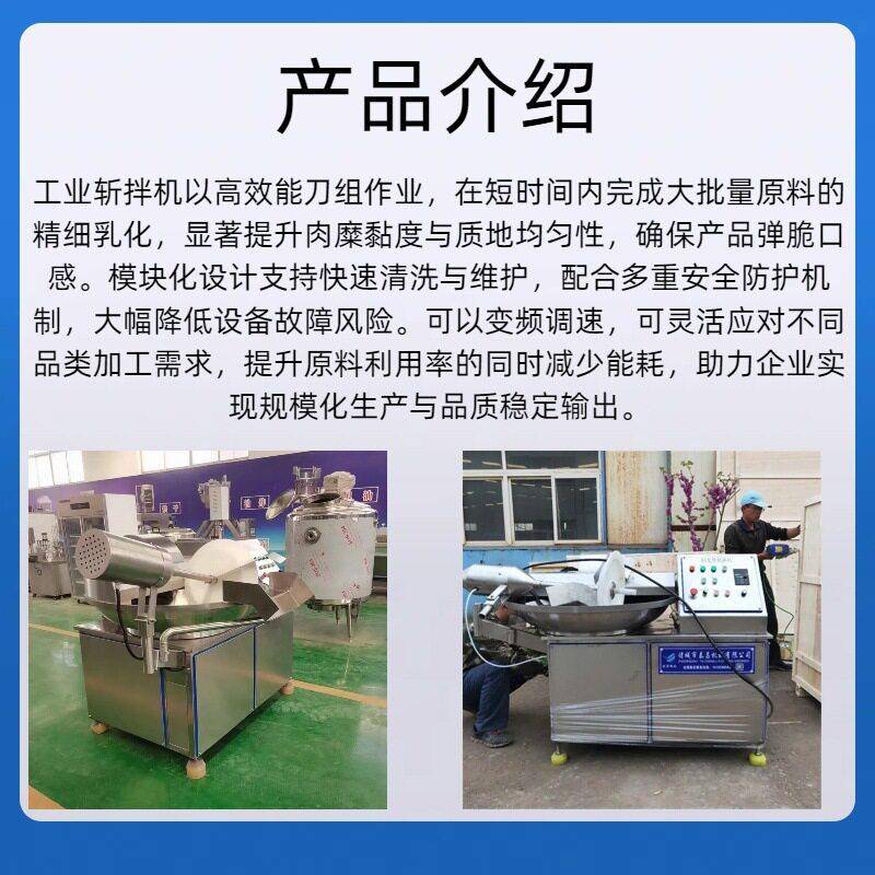 宠物食粮斩拌机鱼肉鱼斩泥机统鱼制传品加工斩拌备设鱼糜糕泰昌斩