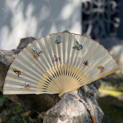 扇刺秀刺绣扇子古风女旗袍刺秀苏州中国风双面绣刺锈刺锈折扇苏绣