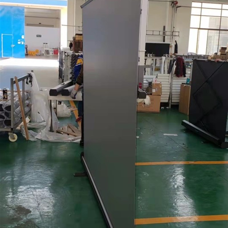 拉线地拉式投影幕免打孔家用户外移动抗光幕布4K激光投影手拉幕布