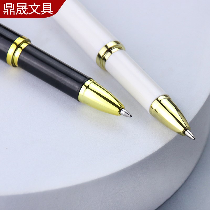 中性笔定制logo免费刻字金属笔办公商务黑色礼品签字笔订制可印刷