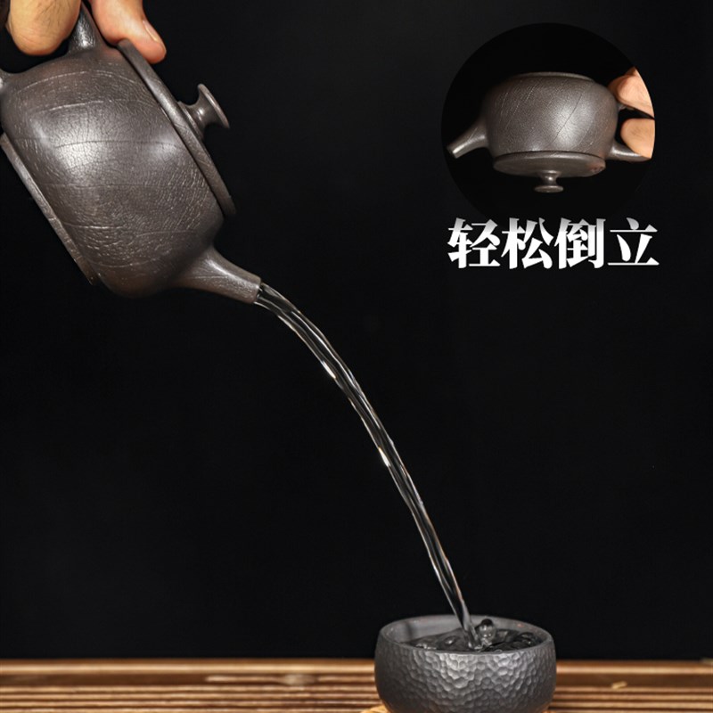 滇匠云南建水紫陶茶壶茶具套装全手工功夫一壶四杯家用礼盒小套装