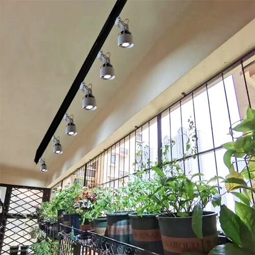 LED植物补光灯射灯花卉室内造景全光谱仿太阳光轨道植物墙补光灯