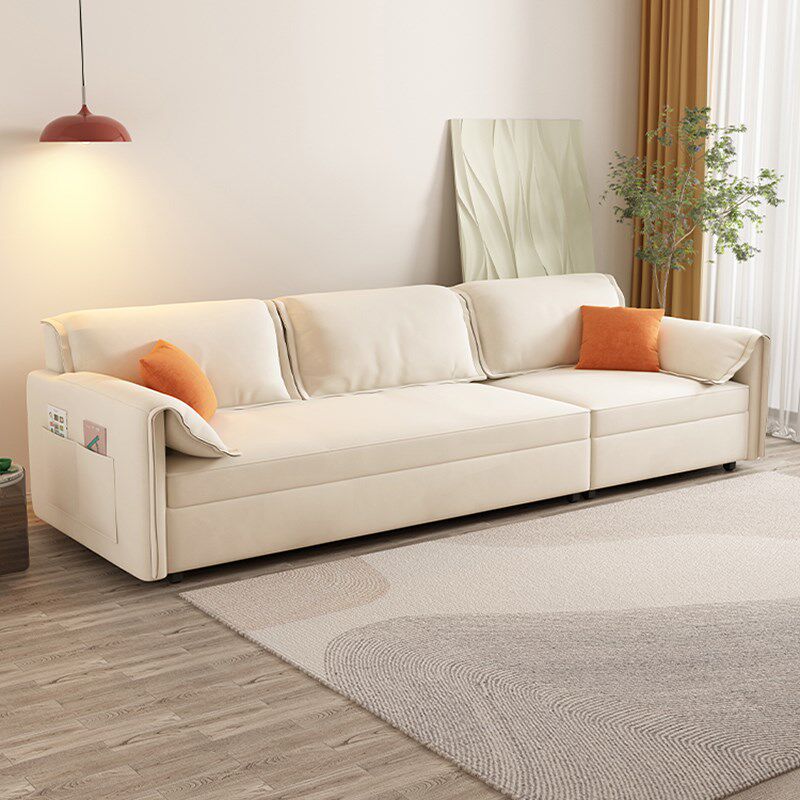 一字直排沙发床四人位2024两用一体 小户型客厅法式奶油风2米贵妃