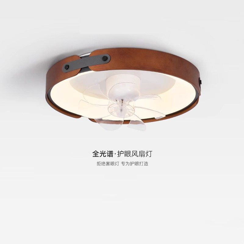 中古风客厅摇头风扇灯2024新款大厅吊扇灯美式餐厅灯法式卧室吊灯图片