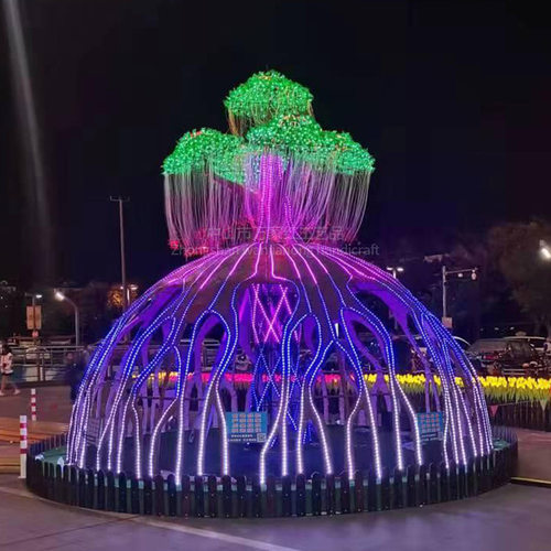 led造型灯幻彩生命树户外景观装饰灯感应互动光波鼓大型梦幻灯光