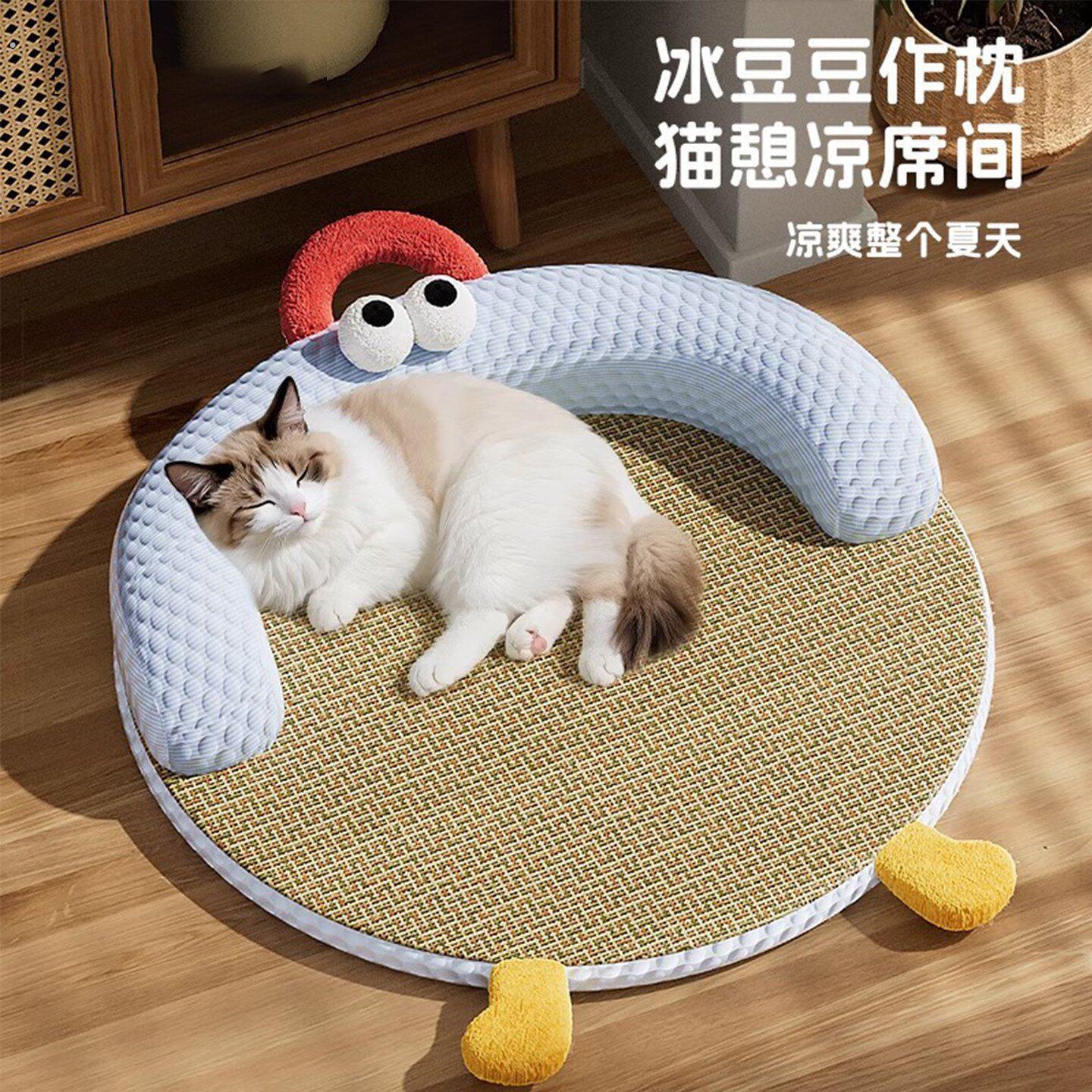 婴儿趴趴垫子猫咪凉席宠物冰垫夏天睡垫降温防撕咬冰凉垫小猫枕头